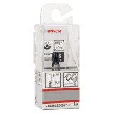 Bosch - Standard Seri Ahşap İçin Çift Oluklu, Sert Metal Dalma Yarımay Freze 8*8*40*4 mm