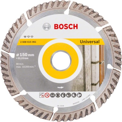 Bosch - Standard Seri Genel Yapı Malzemeleri İçin Elmas Kesme Diski 150 mm