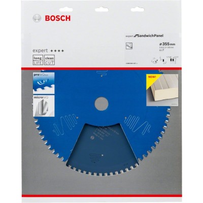Bosch - Expert Serisi Çelik Levhalı Sandviç Panelleri için Daire Testere Bıçağı 355*30 mm 80 Diş