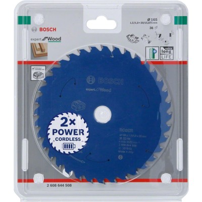 Bosch - Expert for Serisi Ahşap için Akülü Daire Testere Bıçağı 160*20 mm 36 Diş