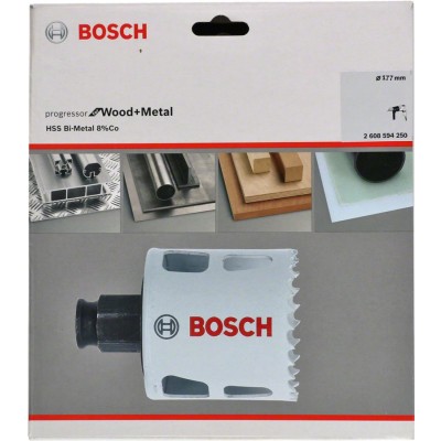 Bosch - Yeni Progressor Serisi Ahşap ve Metal için Delik Açma Testeresi (Panç) 177 mm