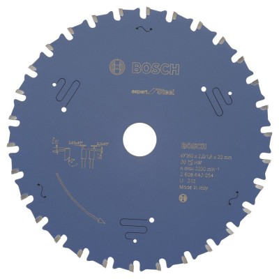 Bosch - Expert Serisi Metal için Daire Testere Bıçağı 160*20 mm 30 Diş